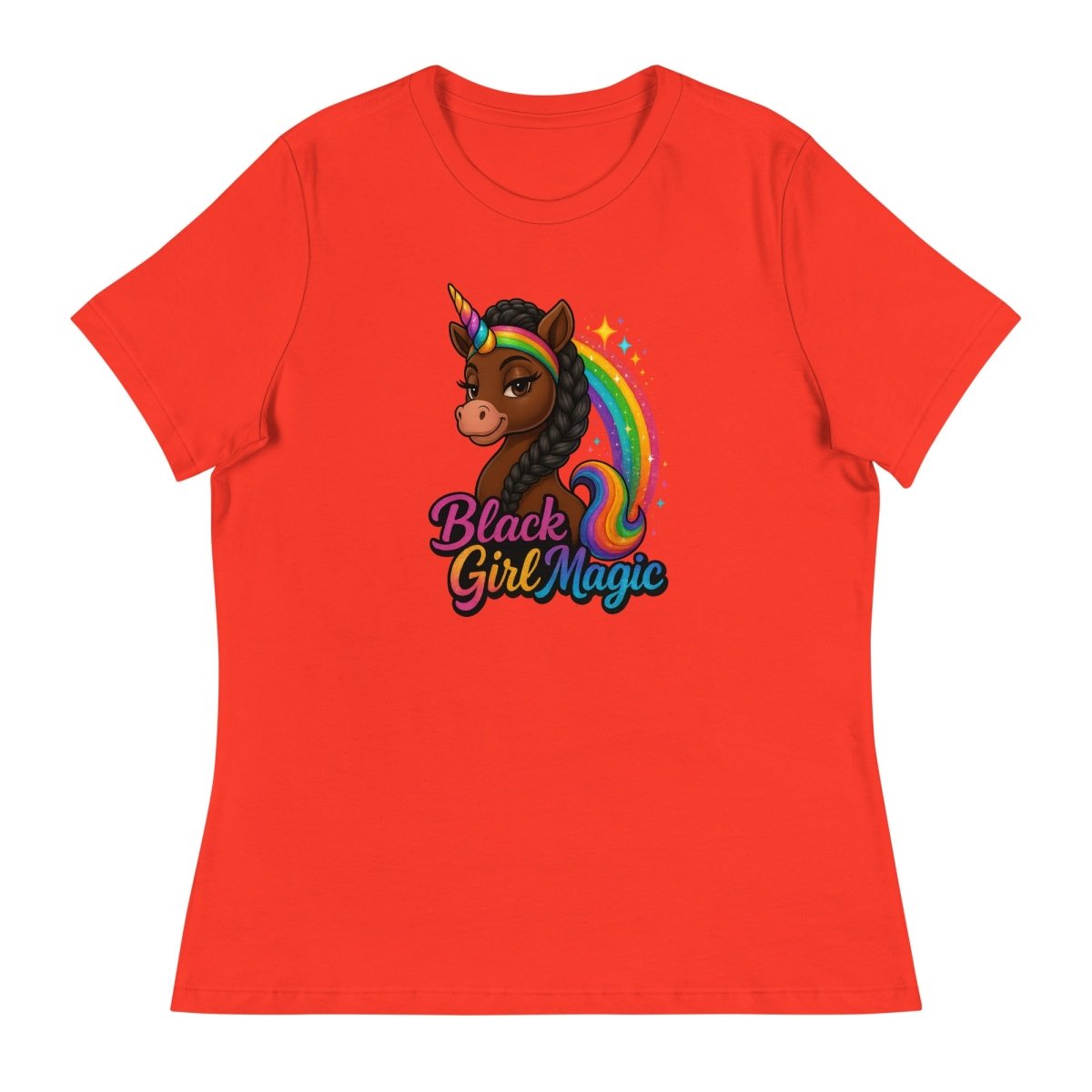 Women's Unicorn Black Girl Rainbow Tee - Max & Co Tees
