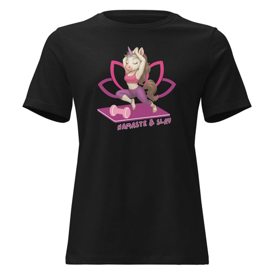 Women's Unicorn Namaste and Slay Tee - Max & Co Tees