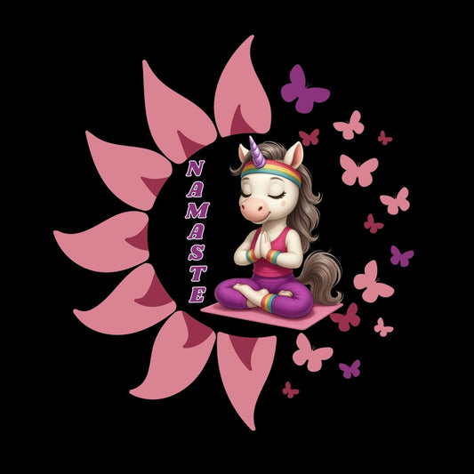 Women's Unicorn Namaste Butterfly Tee - Max & Co Tees