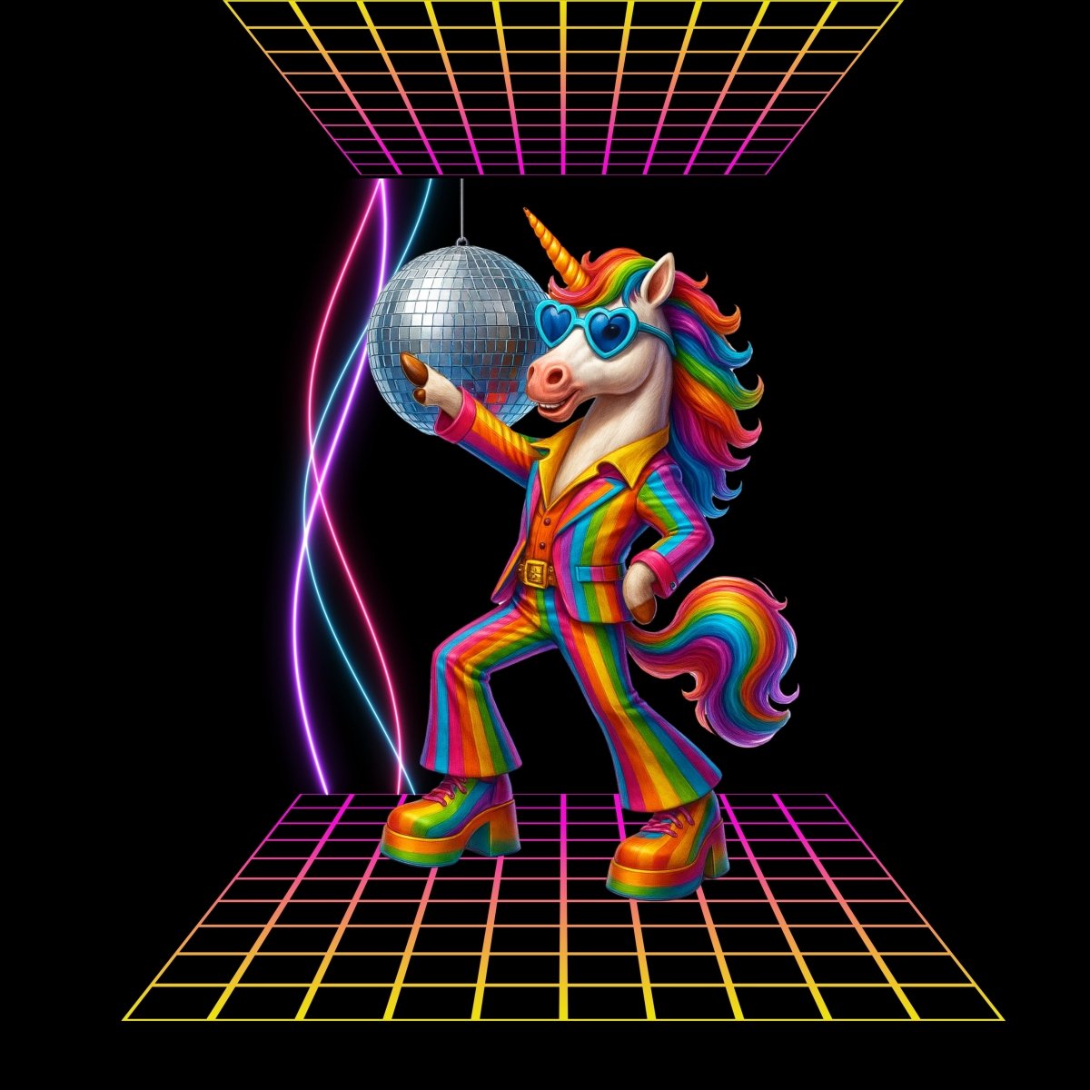 Women's Unicorn Retro Disco Tee - Max & Co Tees