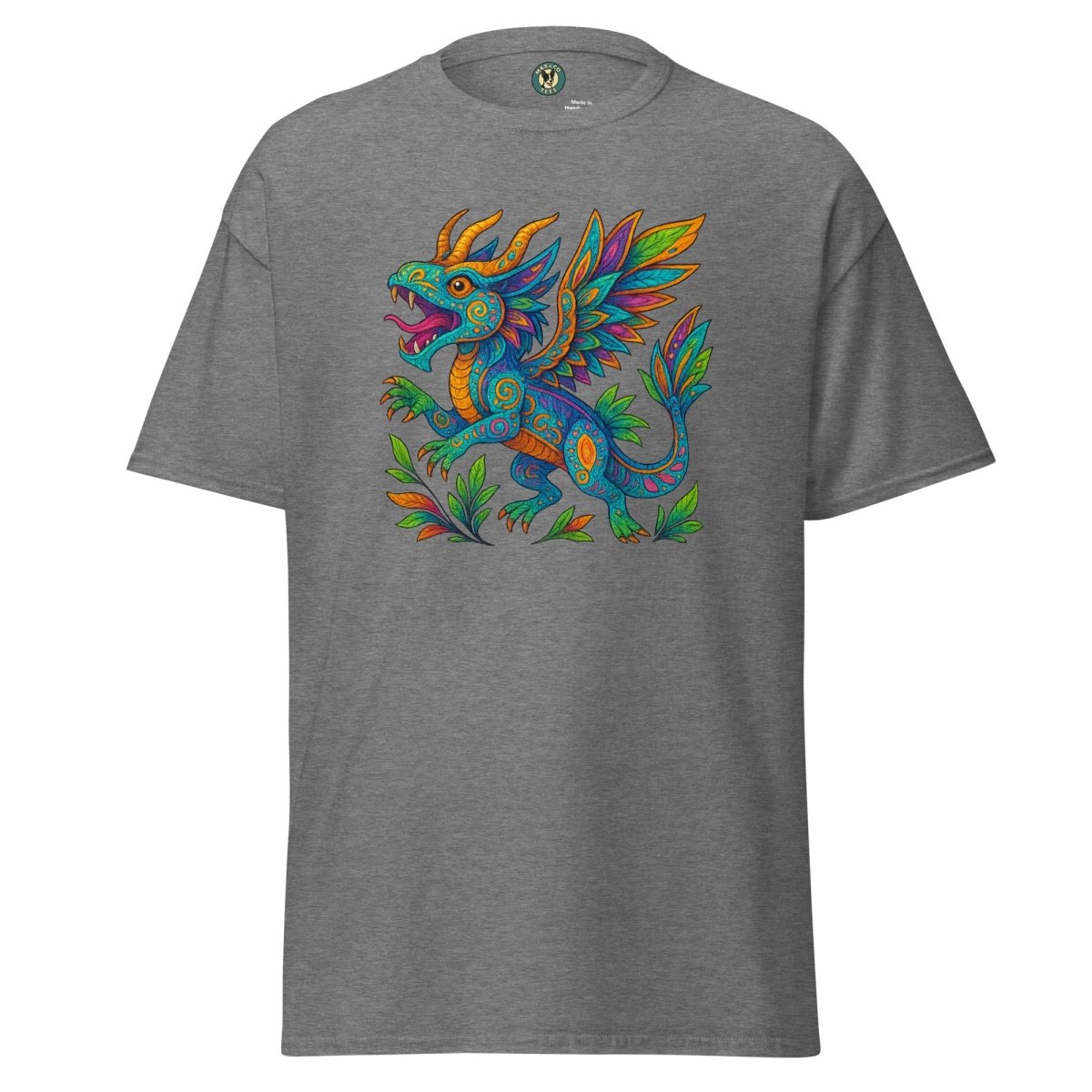 Alebrijes Horned Turquoise Lizard Tee - Max & Co Tees