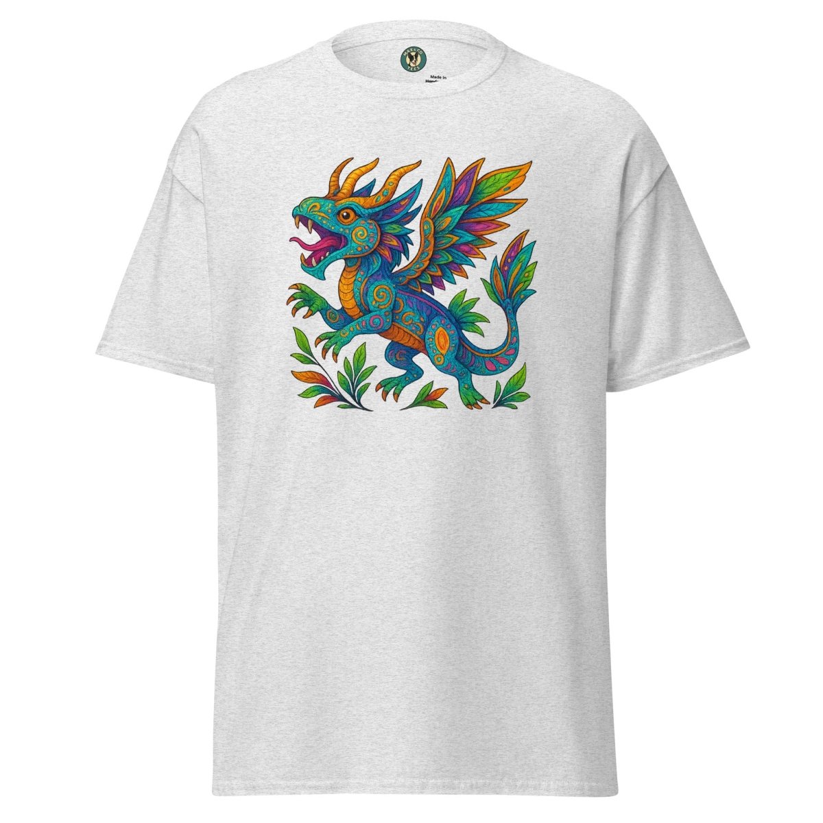 Alebrijes Horned Turquoise Lizard Tee - Max & Co Tees