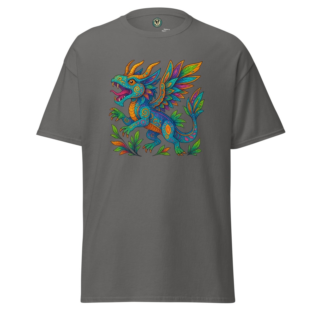 Alebrijes Horned Turquoise Lizard Tee - Max & Co Tees