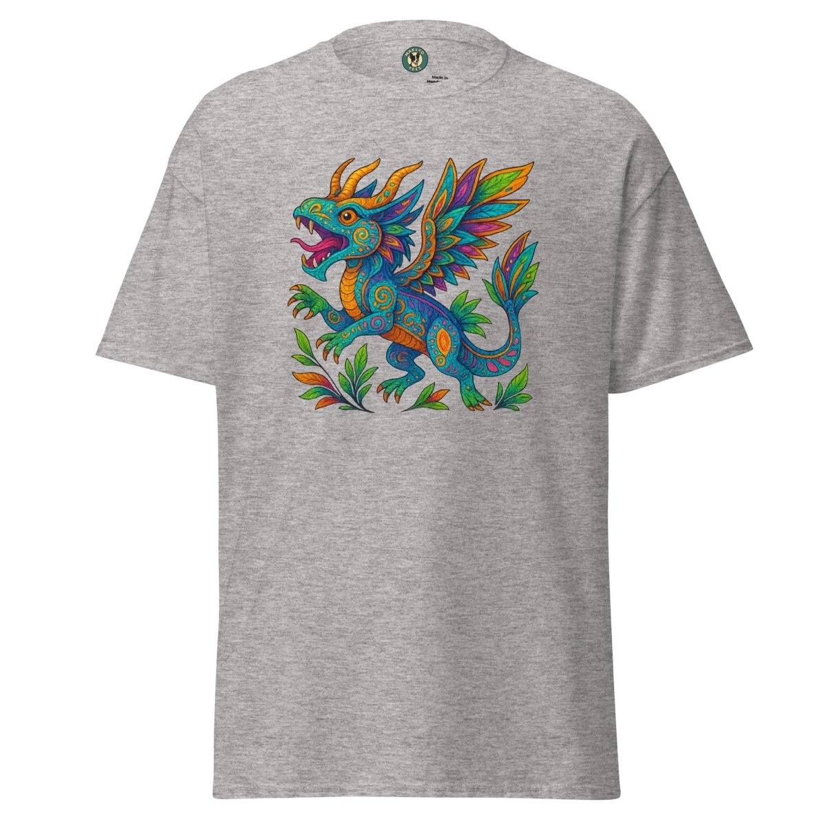 Alebrijes Horned Turquoise Lizard Tee - Max & Co Tees