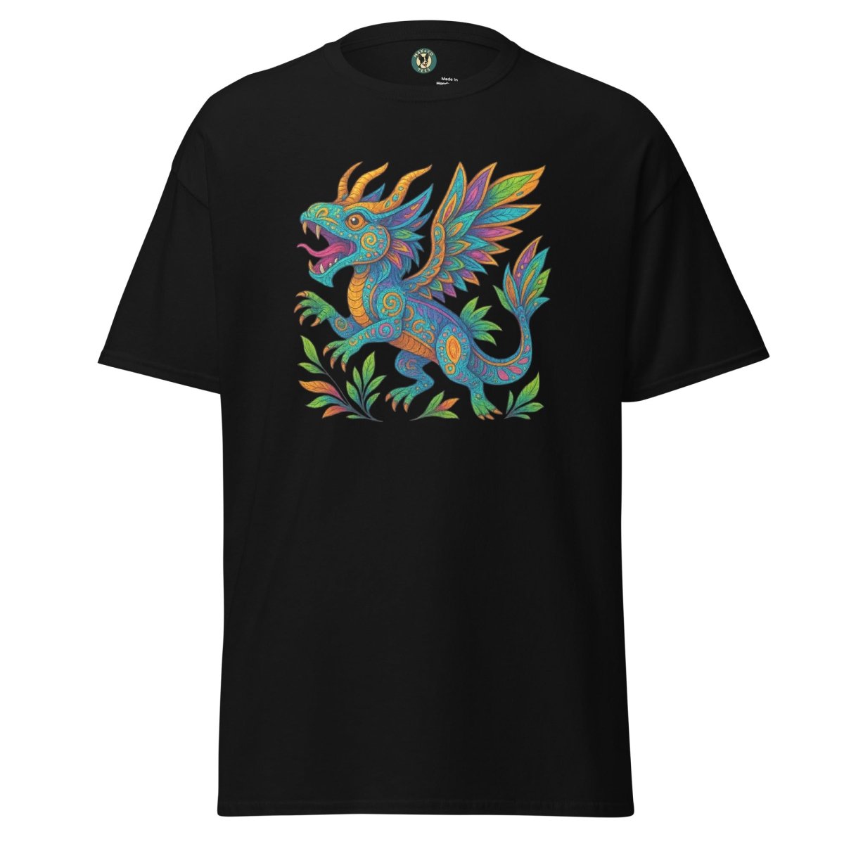 Alebrijes Horned Turquoise Lizard Tee - Max & Co Tees