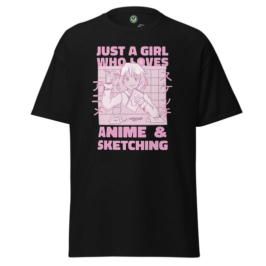 Anime Just a Girl Sketching Tee - Max & Co Tees