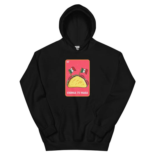 ¡Fuerza México! Loteria Taco Hoodie - Max & Co Tees