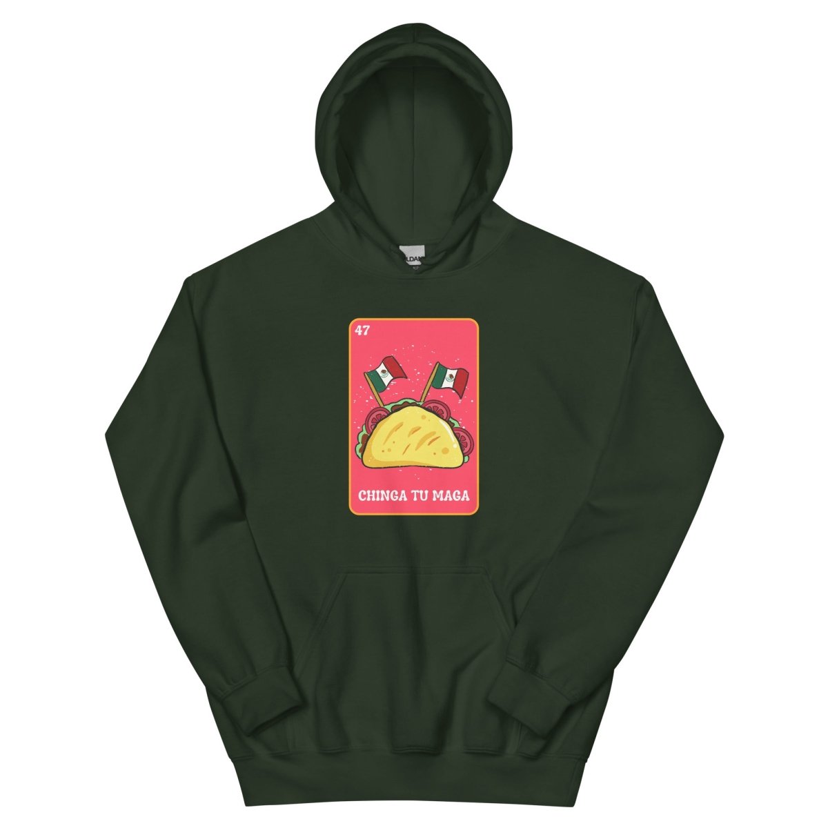 ¡Fuerza México! Loteria Taco Hoodie - Max & Co Tees