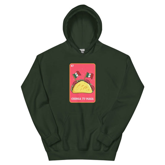 ¡Fuerza México! Loteria Taco Hoodie - Max & Co Tees