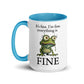 Humor I'm Fine Inner Color Mug - Max & Co Tees