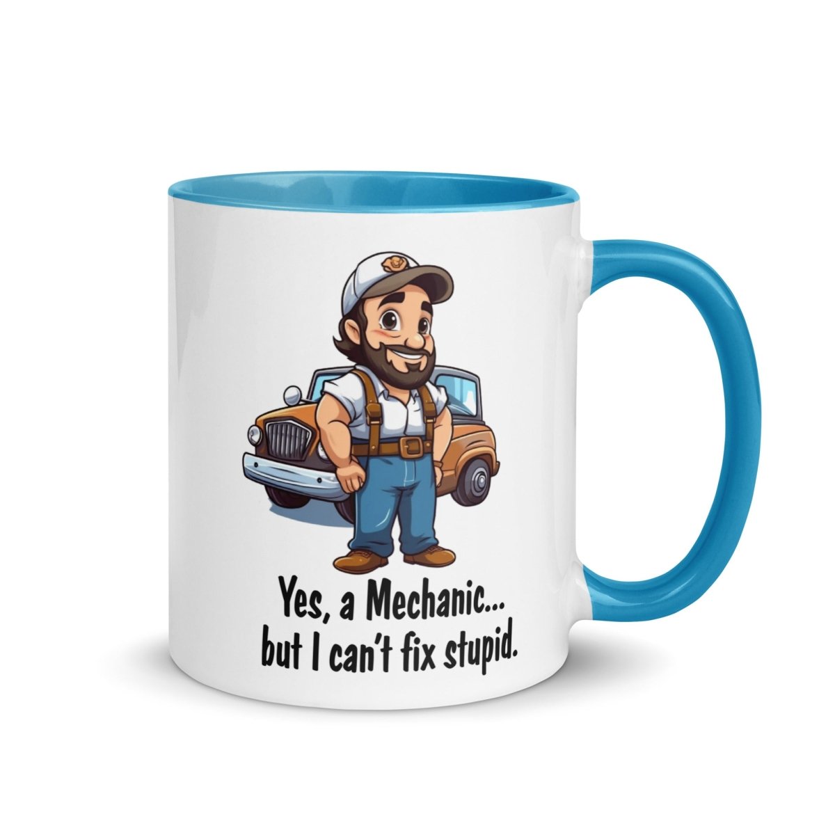 Humor Mechanic Stupid Inner Color Mug - Max & Co Tees