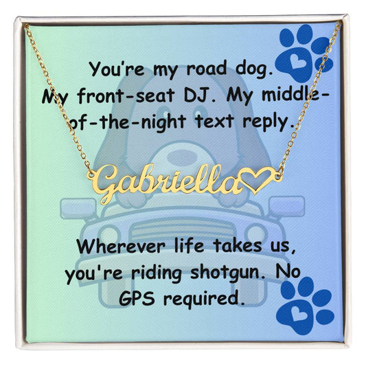 Personalized Road Dog for Life Necklace - Max & Co Tees