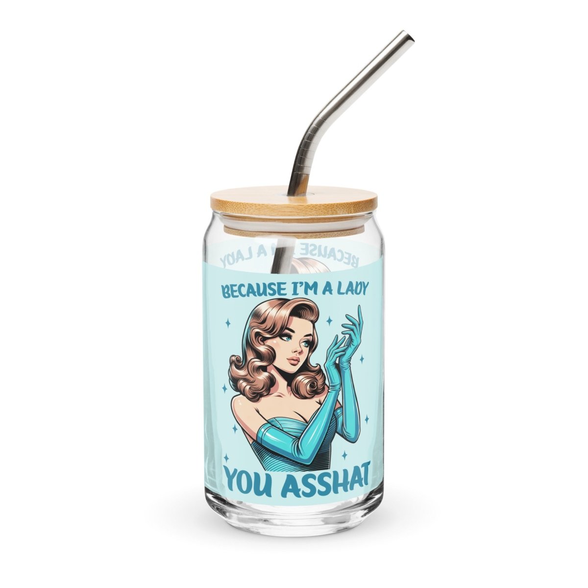 Sassy Asshat Can - Shaped Glass - Max & Co Tees