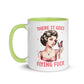 Sassy Flying FU#$ Inner Color Mug - Max & Co Tees