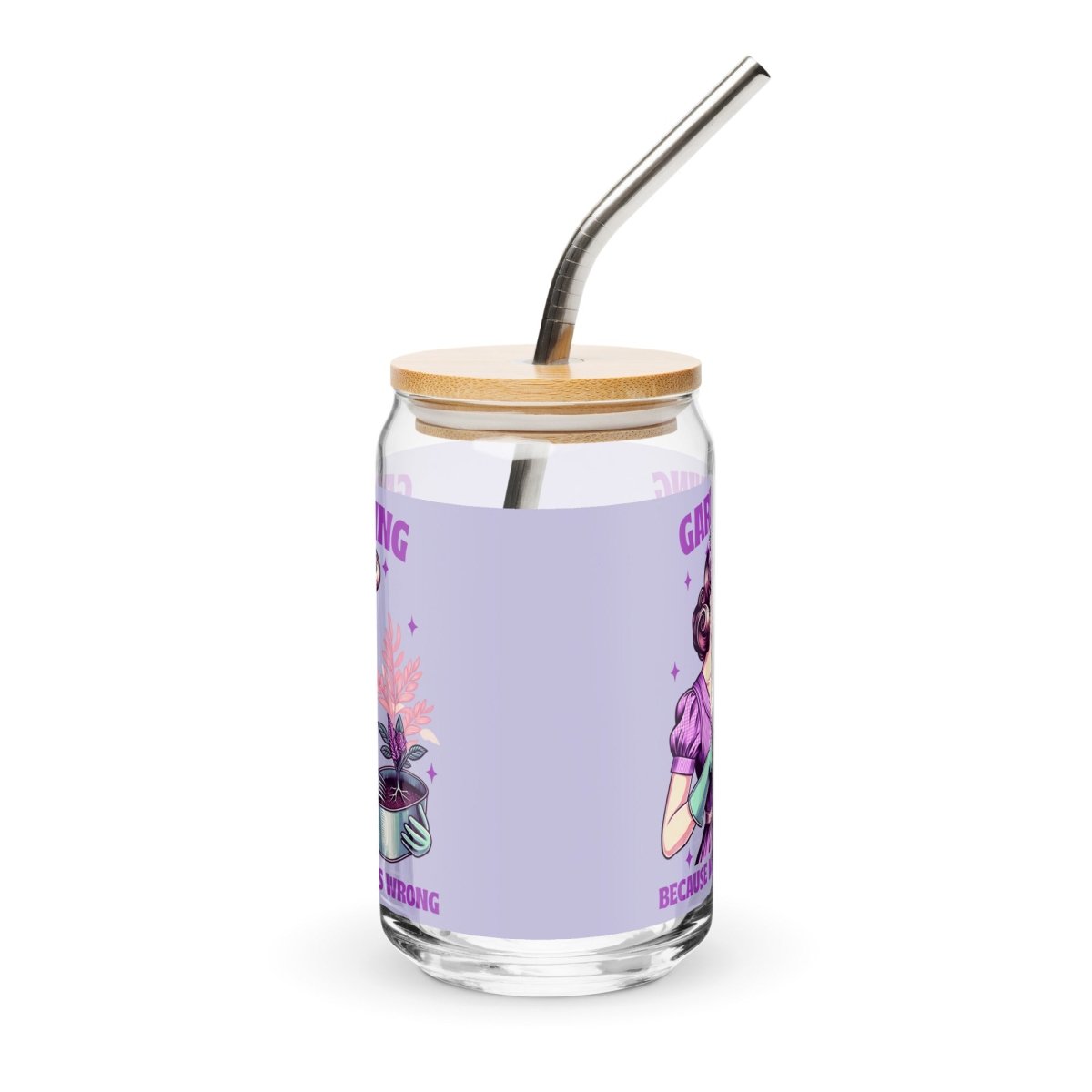 Sassy Murder is Wrong Can - Shaped Glass - Max & Co Tees