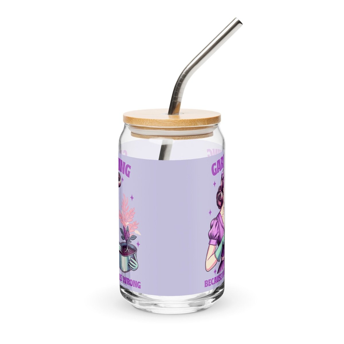 Sassy Murder is Wrong Can - Shaped Glass - Max & Co Tees