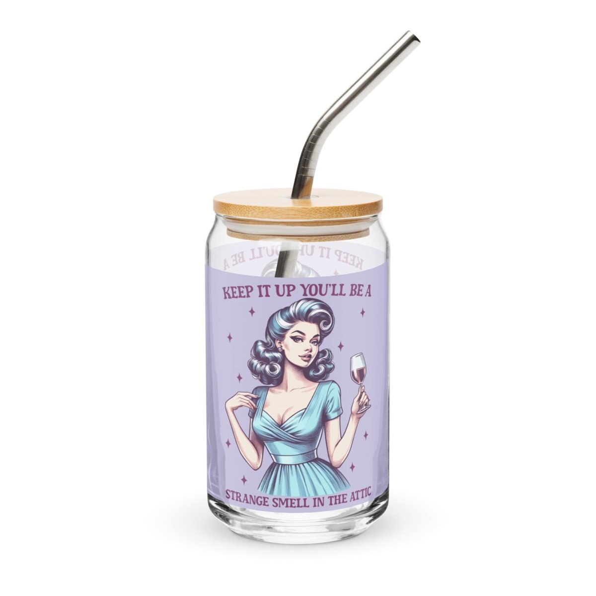 Sassy Smell in Attic Can - Shaped Glass - Max & Co Tees