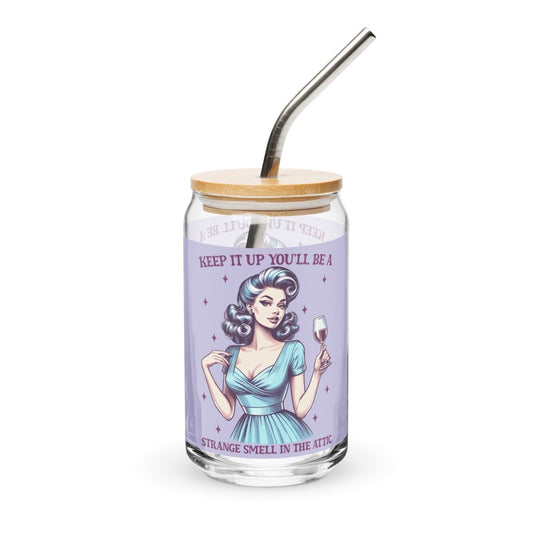 Sassy Smell in Attic Can - Shaped Glass - Max & Co Tees