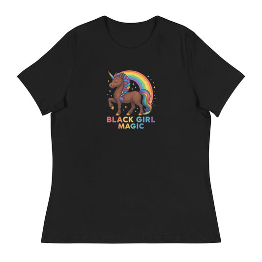 Women's Unicorn Black Girl Prance Tee - Max & Co Tees