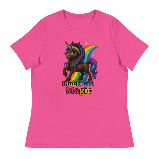 Women's Unicorn Black Girl Rainbow Tee - Max & Co Tees
