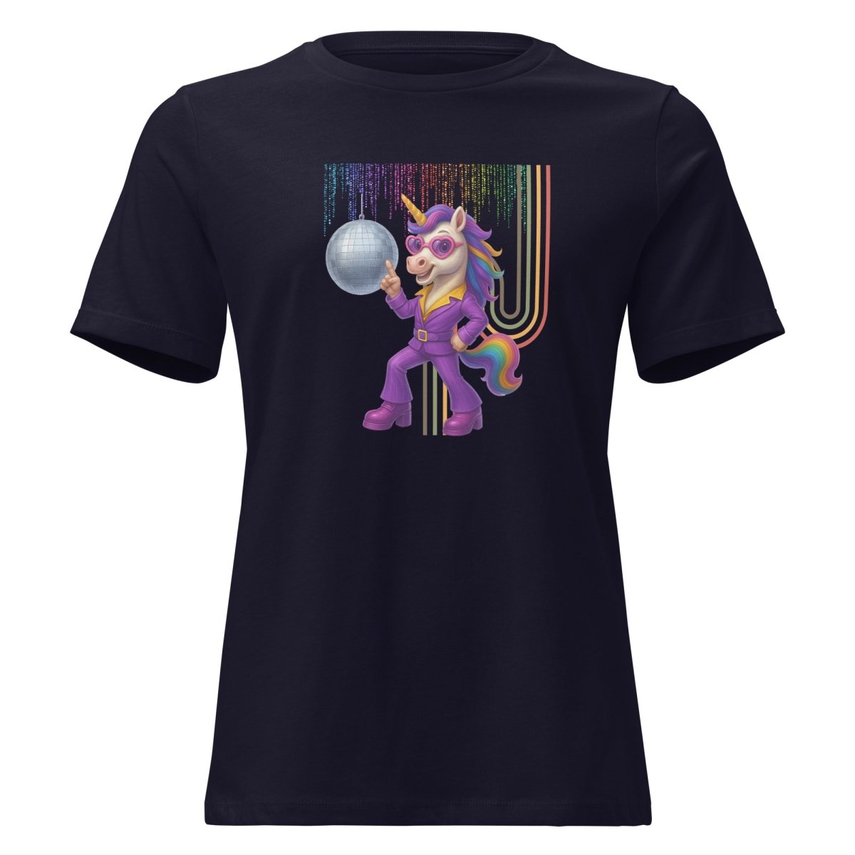 Women's Unicorn Disco Glitter Tee - Max & Co Tees