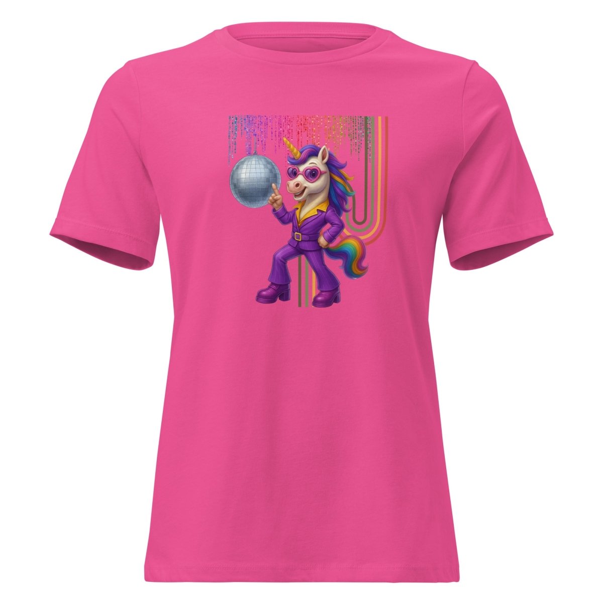 Women's Unicorn Disco Glitter Tee - Max & Co Tees