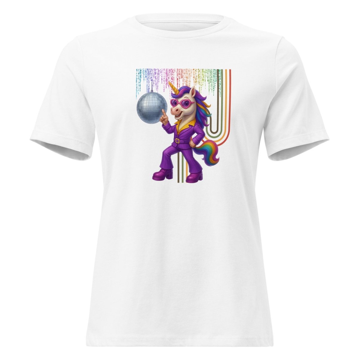 Women's Unicorn Disco Glitter Tee - Max & Co Tees