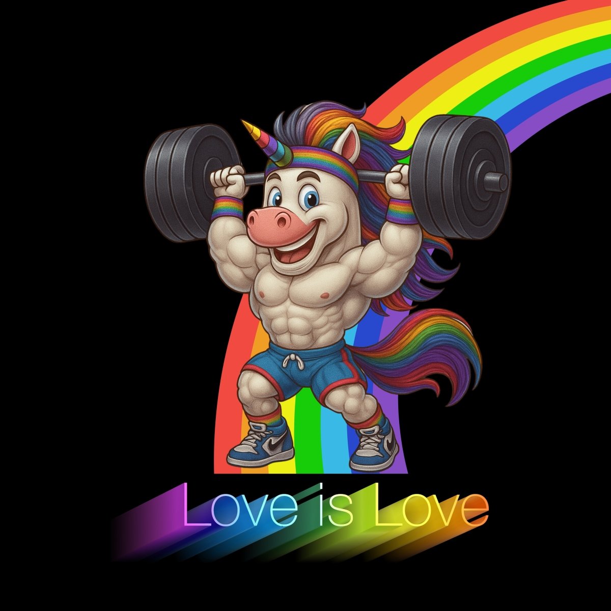 Women's Unicorn Love Rainbow Tee - Max & Co Tees