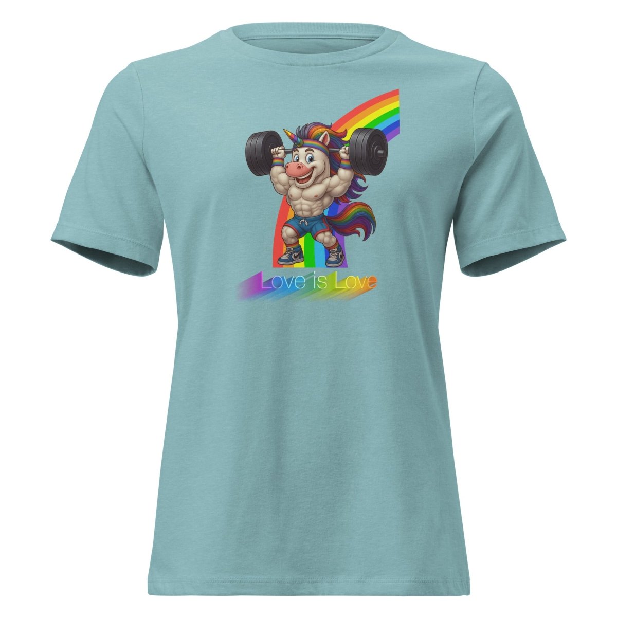Women's Unicorn Love Rainbow Tee - Max & Co Tees