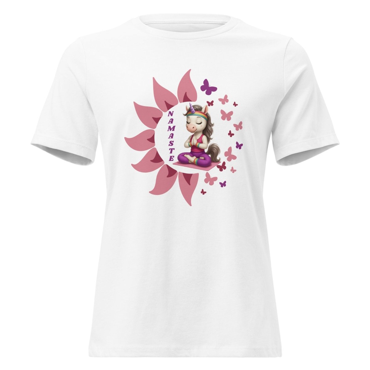 Women's Unicorn Namaste Butterfly Tee - Max & Co Tees