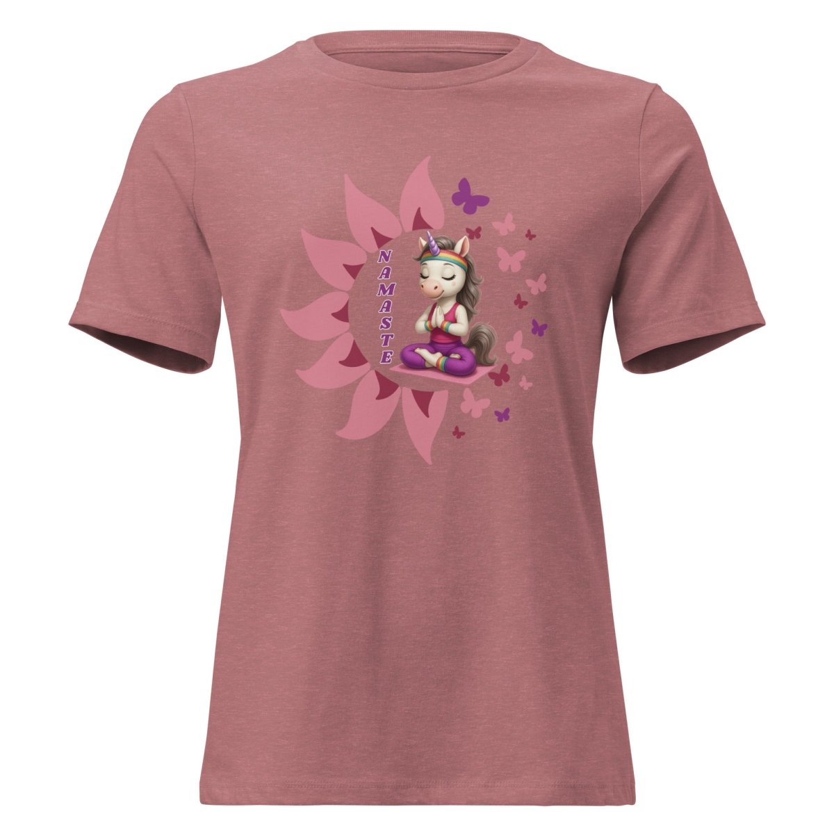 Women's Unicorn Namaste Butterfly Tee - Max & Co Tees