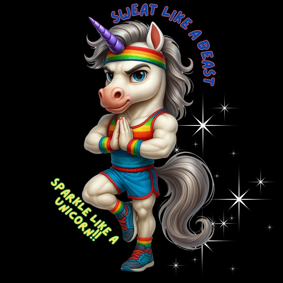 Women's Unicorn Sweat Beast Tee - Max & Co Tees